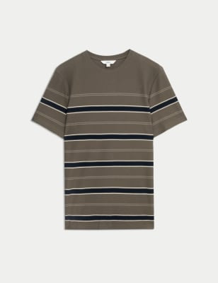 Camiseta de manga corta a rayas