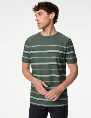Camiseta de manga corta a rayas