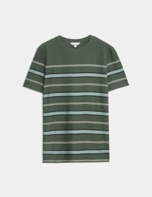 Camiseta de manga corta a rayas
