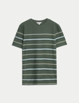 Camiseta de manga corta a rayas