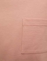 Camiseta de manga corta lisa con bolsillo