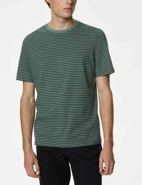 Camiseta de manga corta a rayas