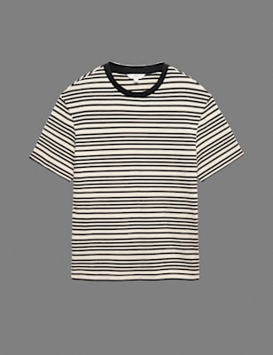 Camiseta de manga corta a rayas