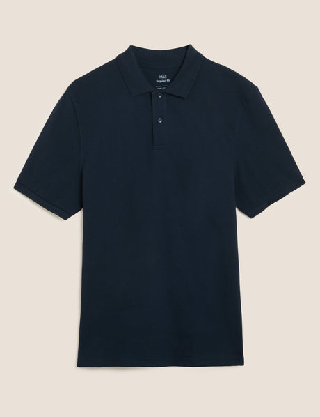 Polo liso manga corta