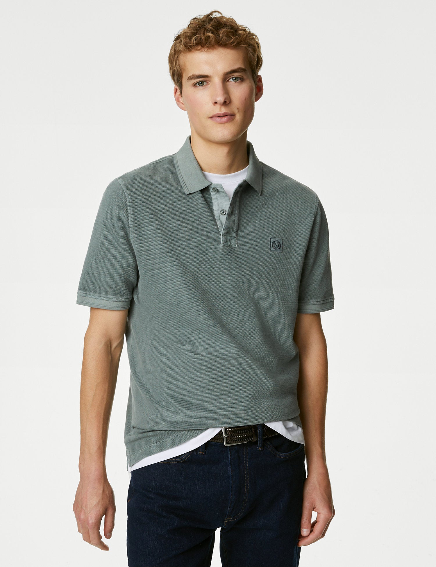 Polo Dye manga corta