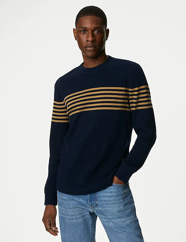 Camiseta de manga larga con rayas