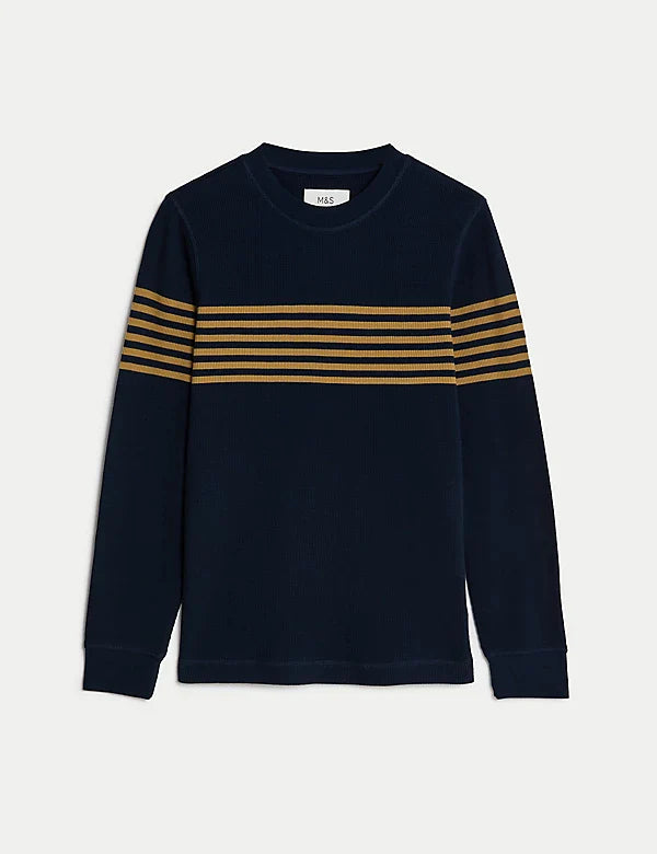 Camiseta de manga larga con rayas