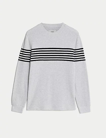 Camiseta de manga larga con rayas