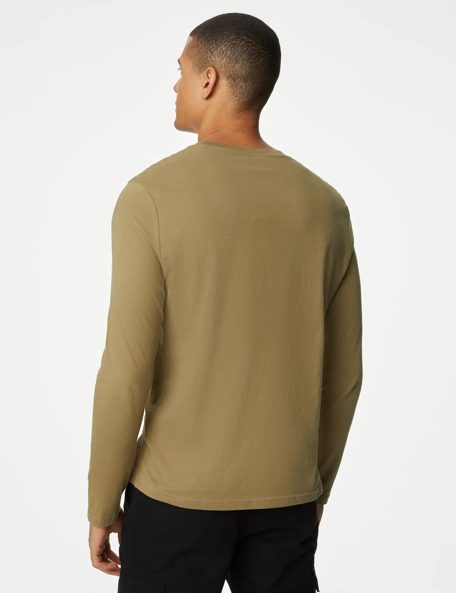 Camiseta lisa manga larga