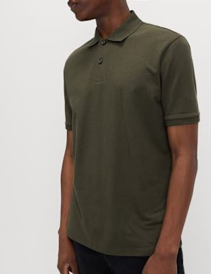 Polo liso de manga corta