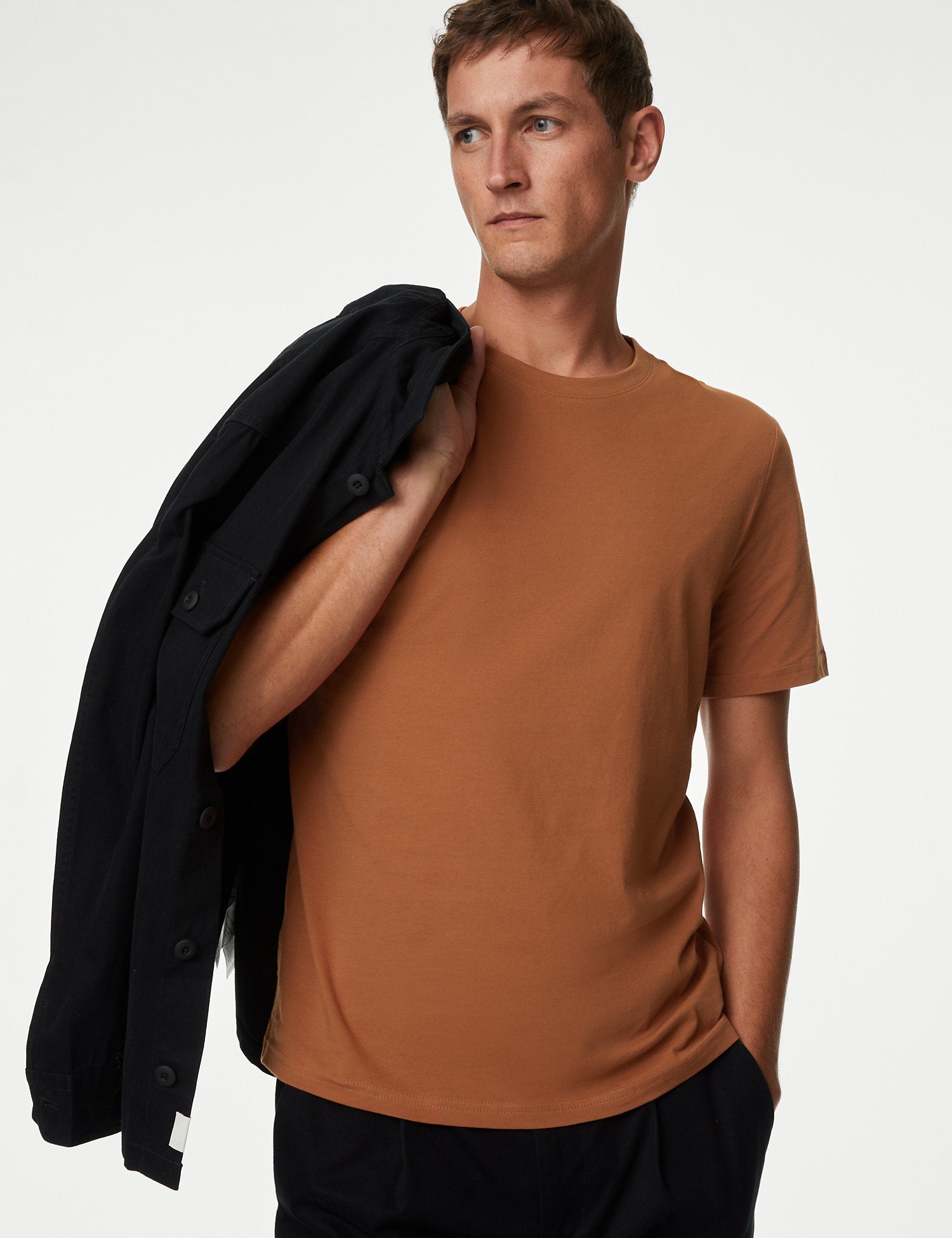 Camiseta lisa manga corta