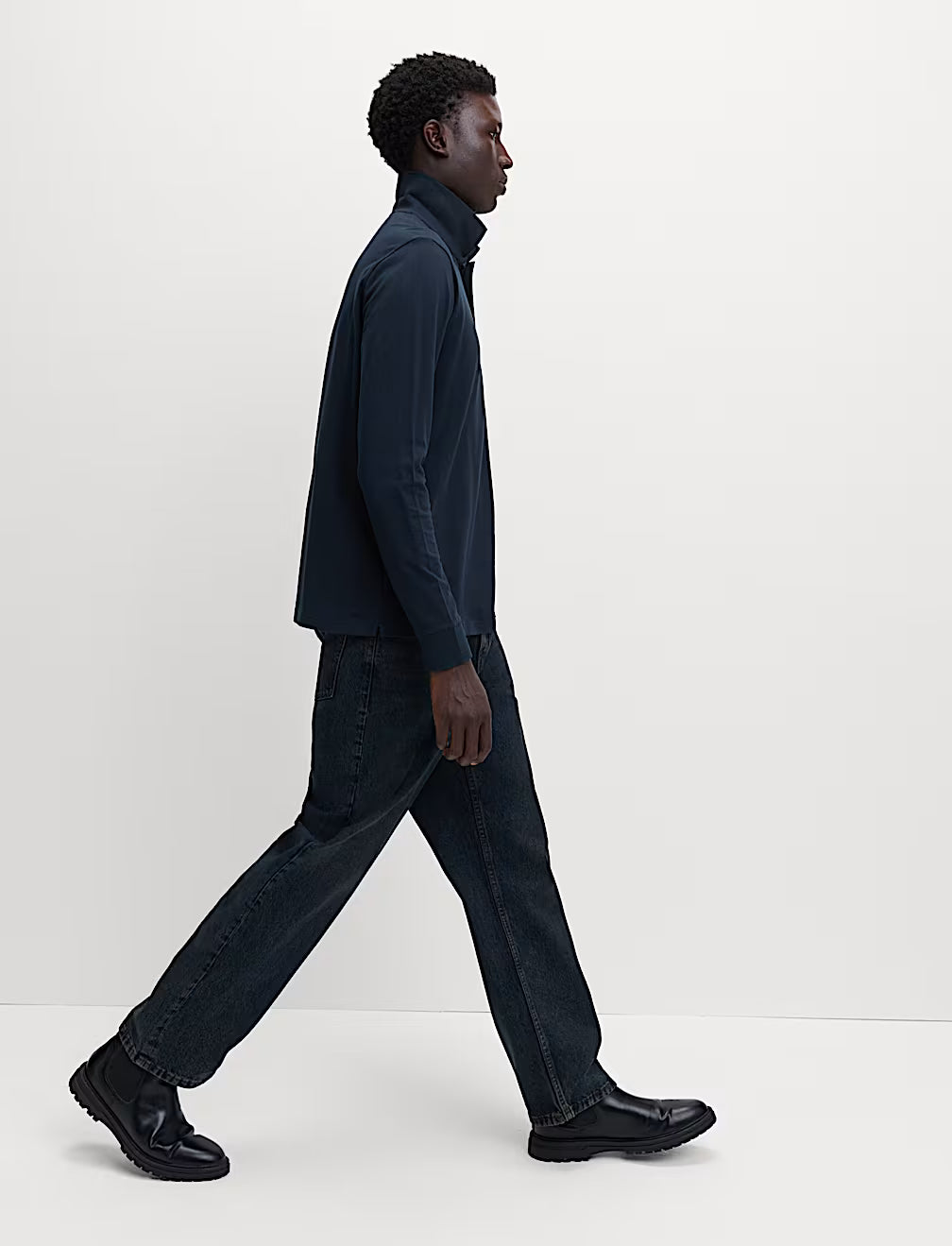 Polo de manga larga liso