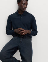 Polo de manga larga liso