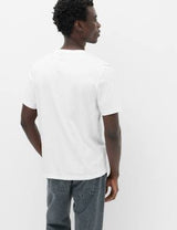 Camiseta lisa con cuello pico de manga corta