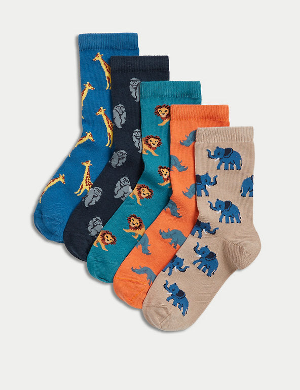 Pack de 7 pares de calcetines diseño animales