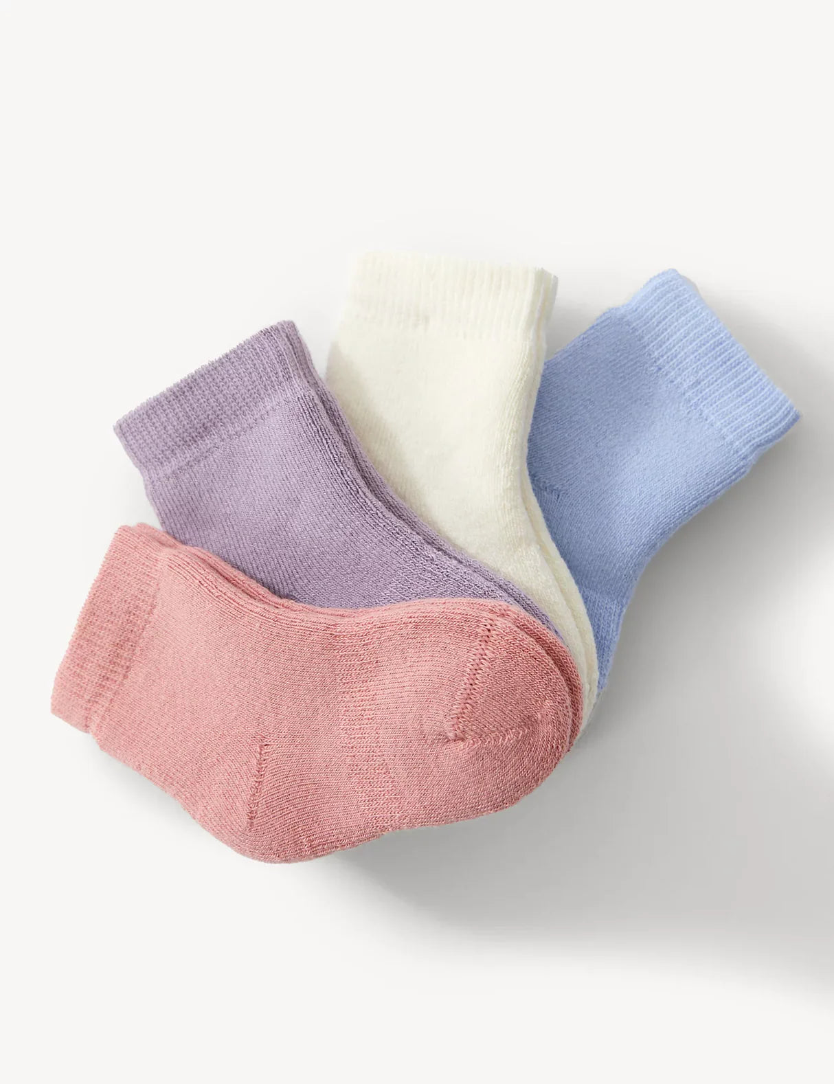 Pack de 4 pares de calcetines Bebé lisos