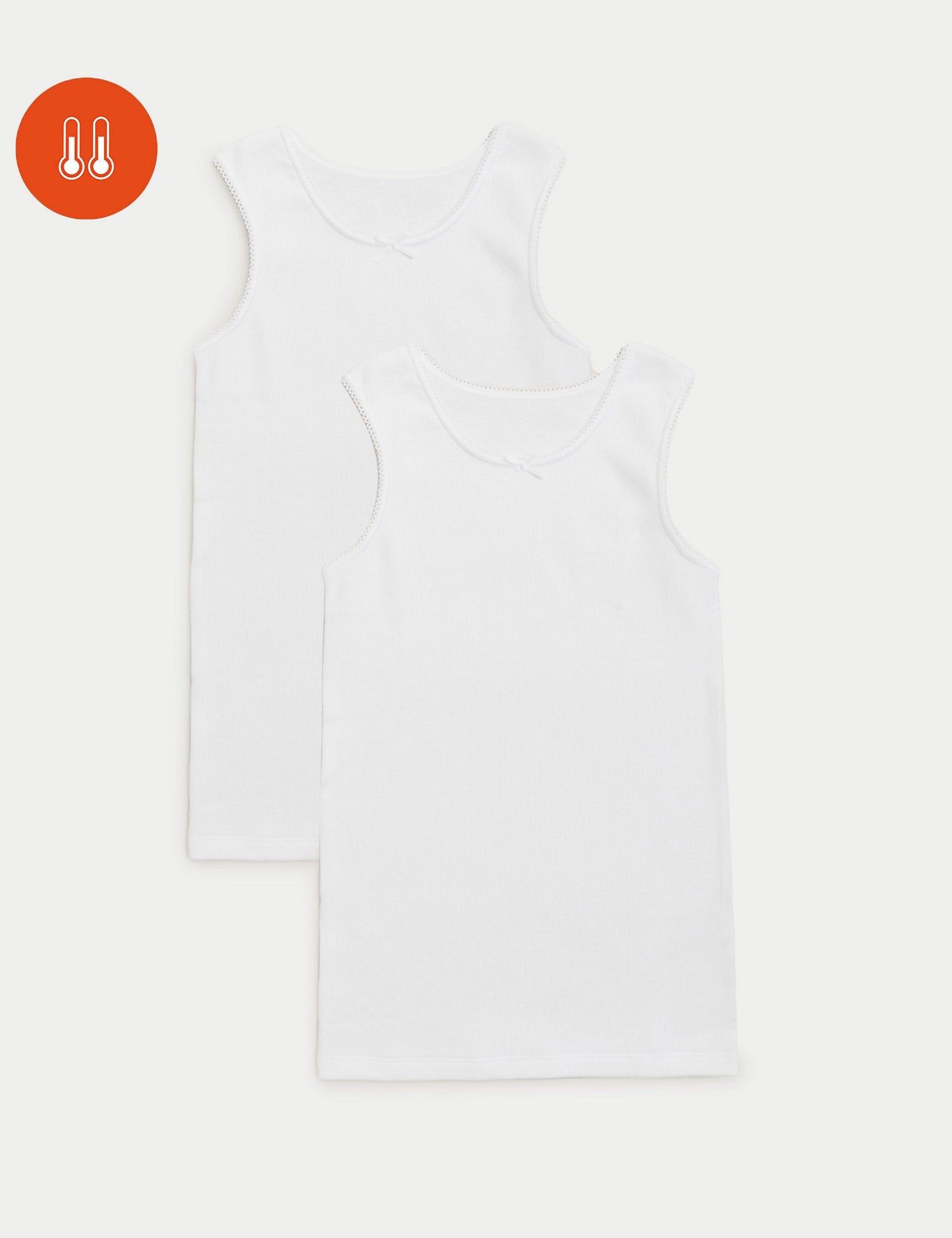 Pack de 2 camisetas térmicas sin mangas de niña