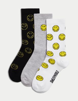 Pack de 3 pares de calcetines Smiley