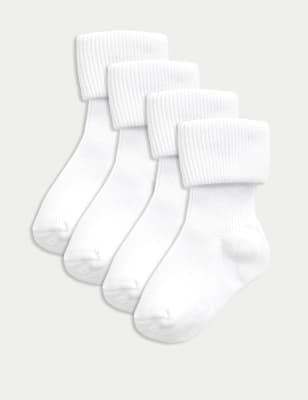 Pack de 4 pares de calcetines Bebé lisos