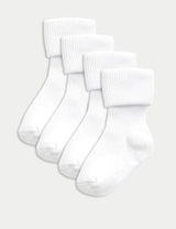Pack de 4 pares de calcetines Bebé lisos
