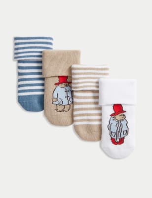 Pack de 4 pares de calcetines para bebé Paddington