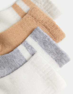 Pack de 4 pares de calcetines tobilleros para bebé