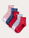 Pack de 5 pares de calcetines diseño corazones