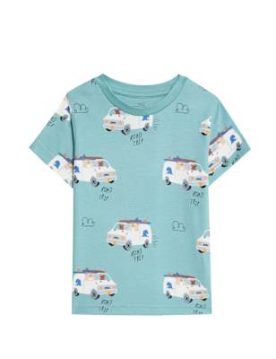 Pijama corto diseño transporte