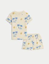 Pijama corto diseño tropical