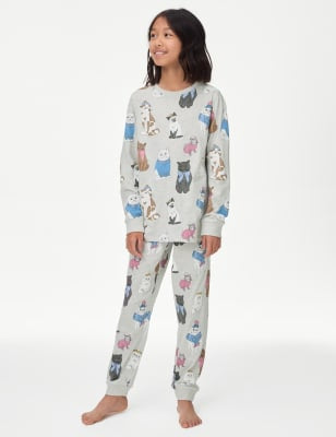 Pijama diseño gatos de manga larga