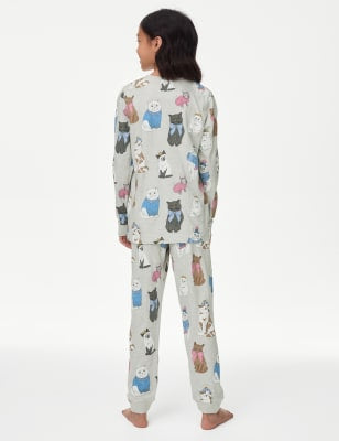 Pijama diseño gatos de manga larga
