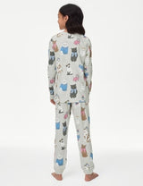 Pijama diseño gatos de manga larga