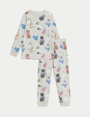 Pijama diseño gatos de manga larga