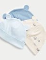 Pack de 3 gorritos de bebé diseño barquitos