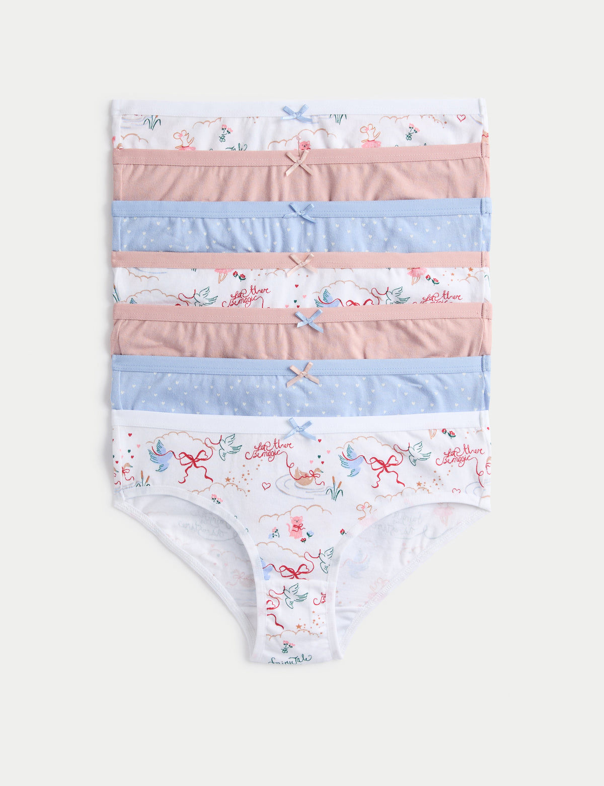 Pack de 7 braguitas diseño Corazones