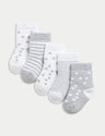 Pack de 5 calcetines de bebé diseño estrellas