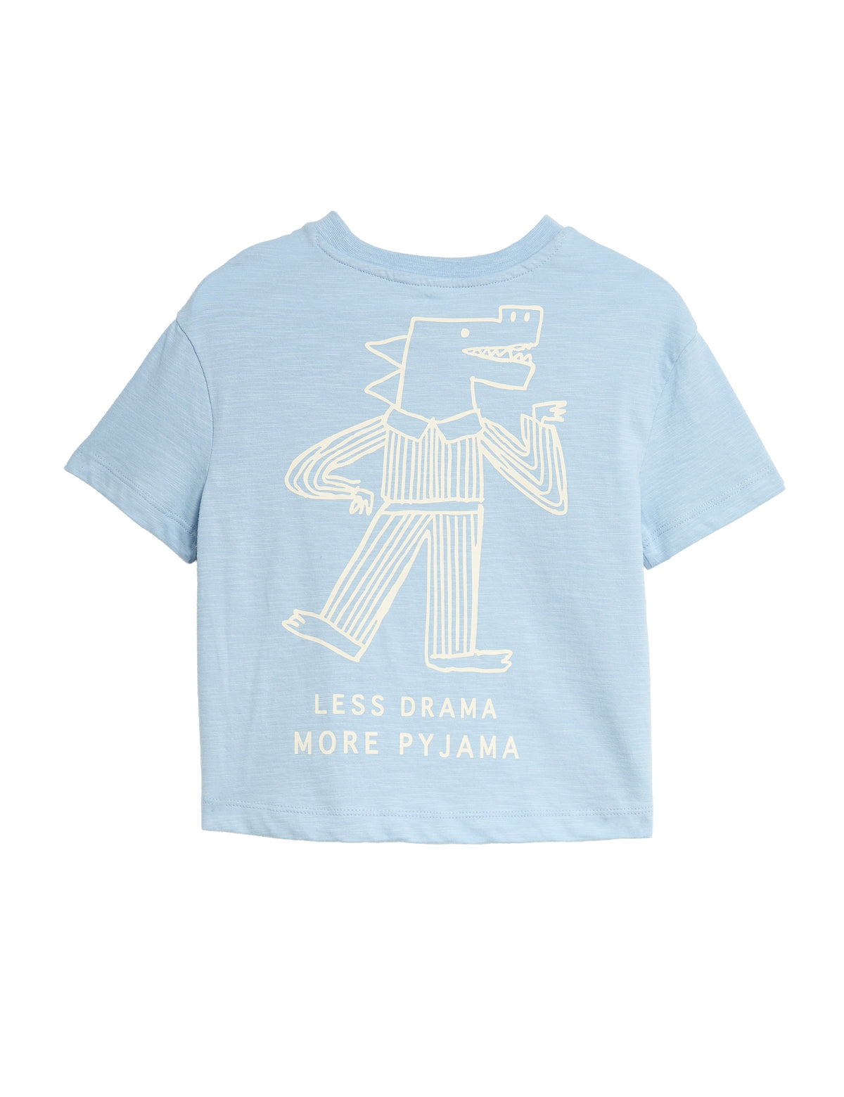 Pijama deniño de manga corta y pntalón de tela de rayas de niño