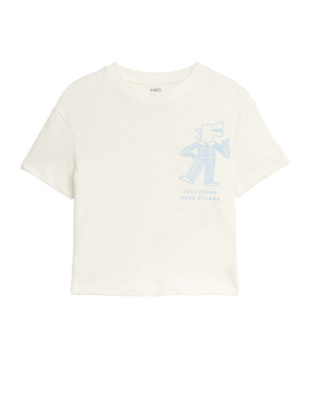 Pijama deniño de manga corta y pntalón de tela de rayas de niño