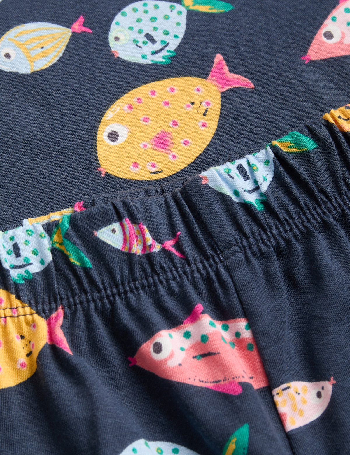 Pijama corto de niña diseño Peces