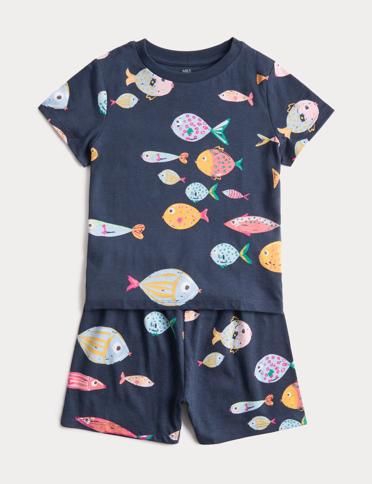 Pijama corto de niña diseño Peces