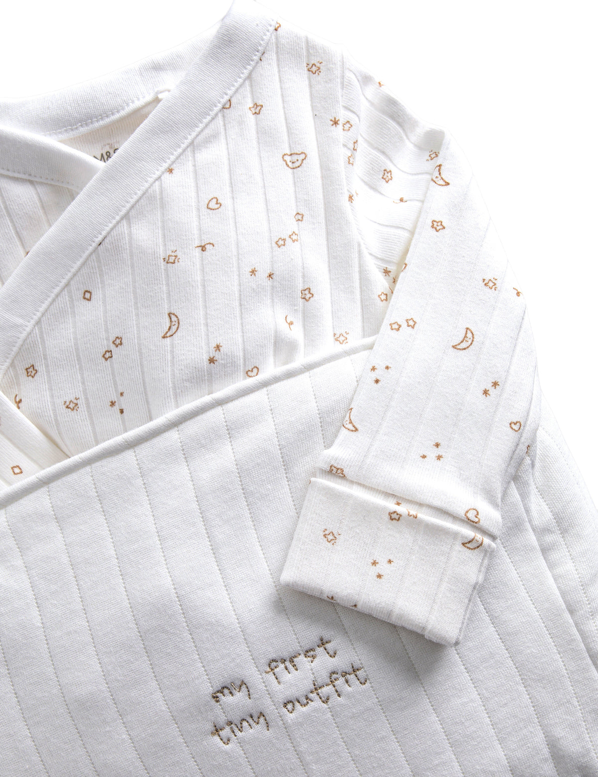 Conjunto para bebé de primer outfit con bolsito