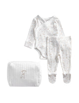Conjunto para bebé de primer outfit con bolsito