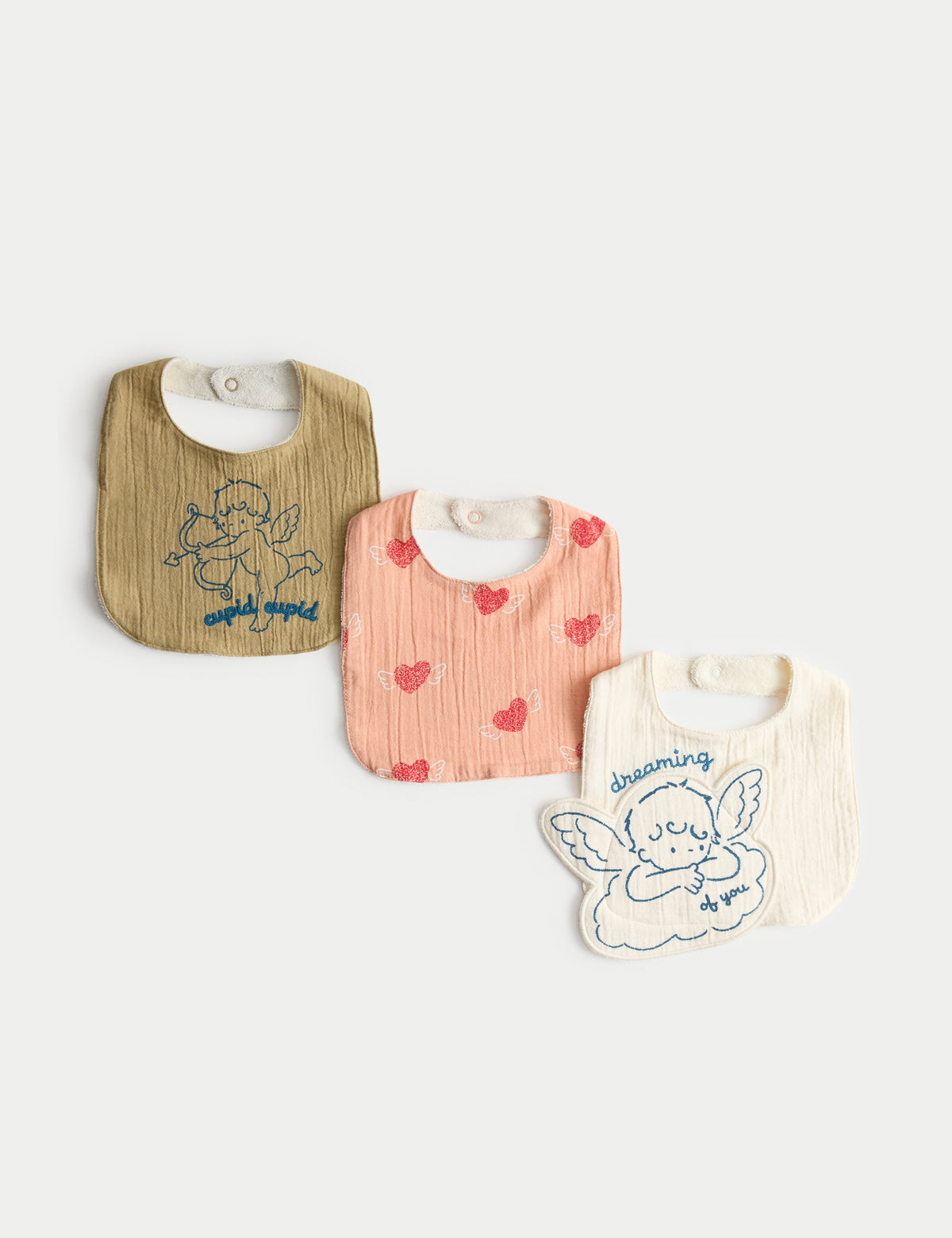 Pack de 3 baberos diseño LOVE