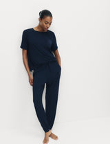 Pantalón de pijama con detalle de satén