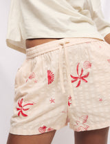 Pijama corto estampado de manga corta