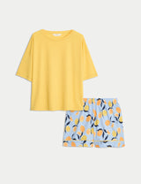 Pijama corto de manga corta con diseño FP