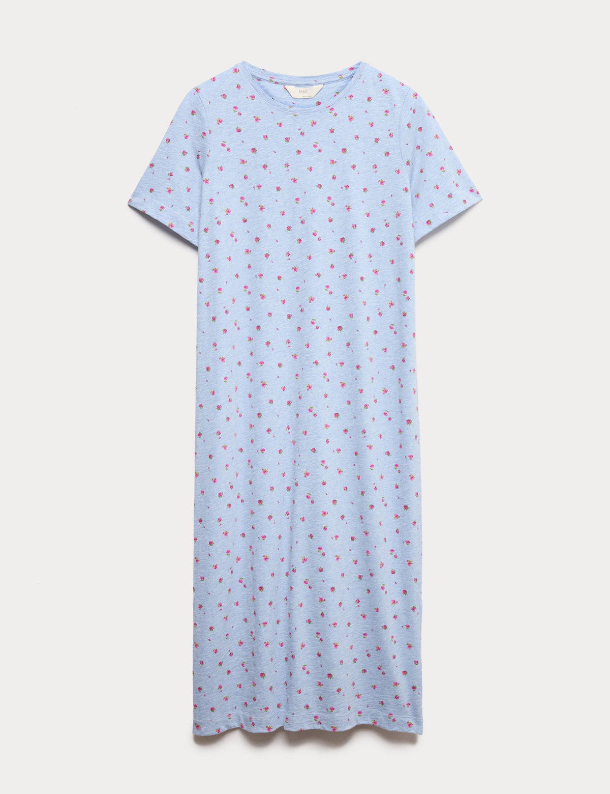 Camisón de manga corta largo con diseño