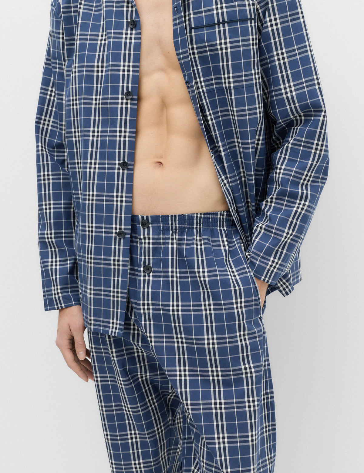 Pijama clásico de algodón a cuadros