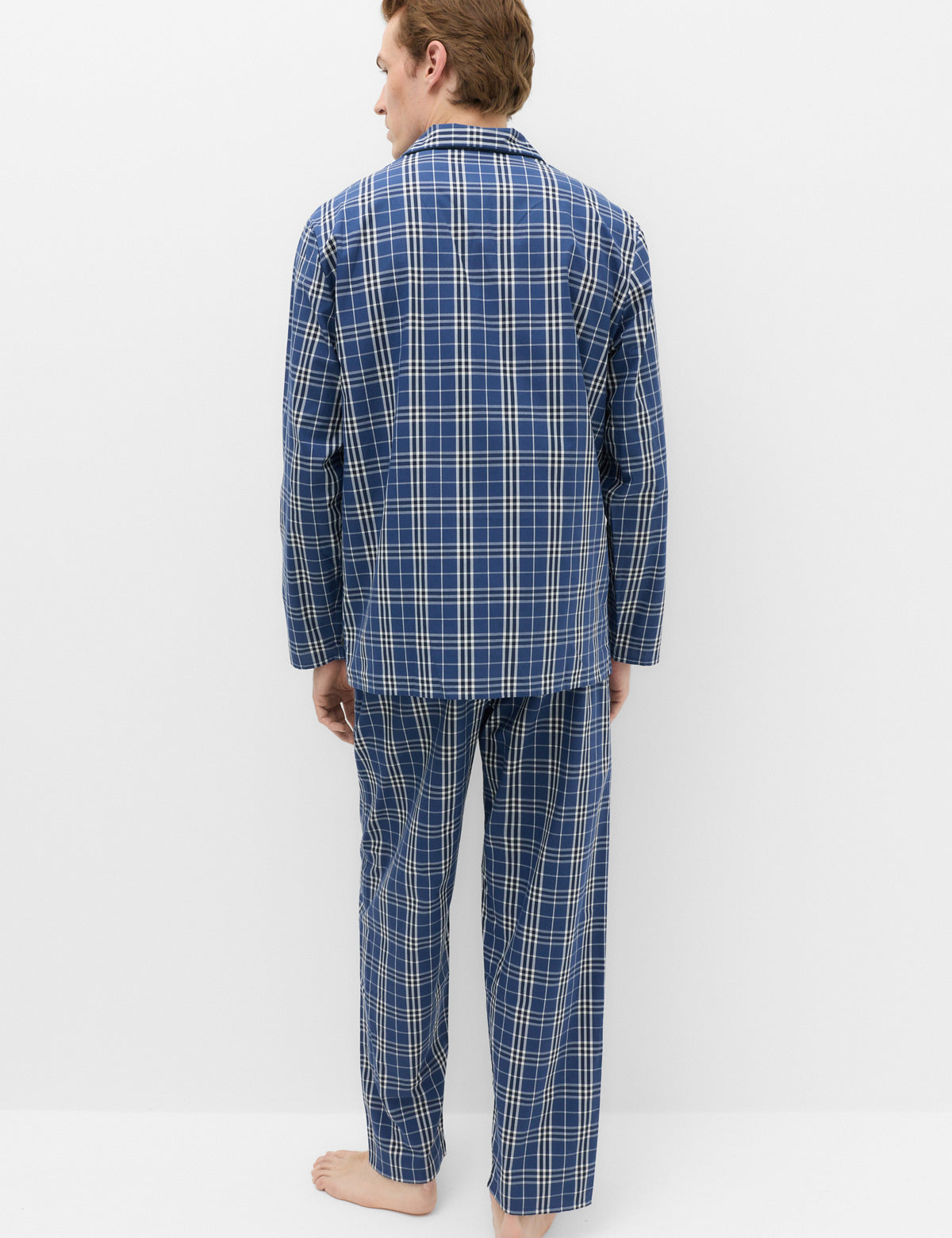 Pijama clásico de algodón a cuadros