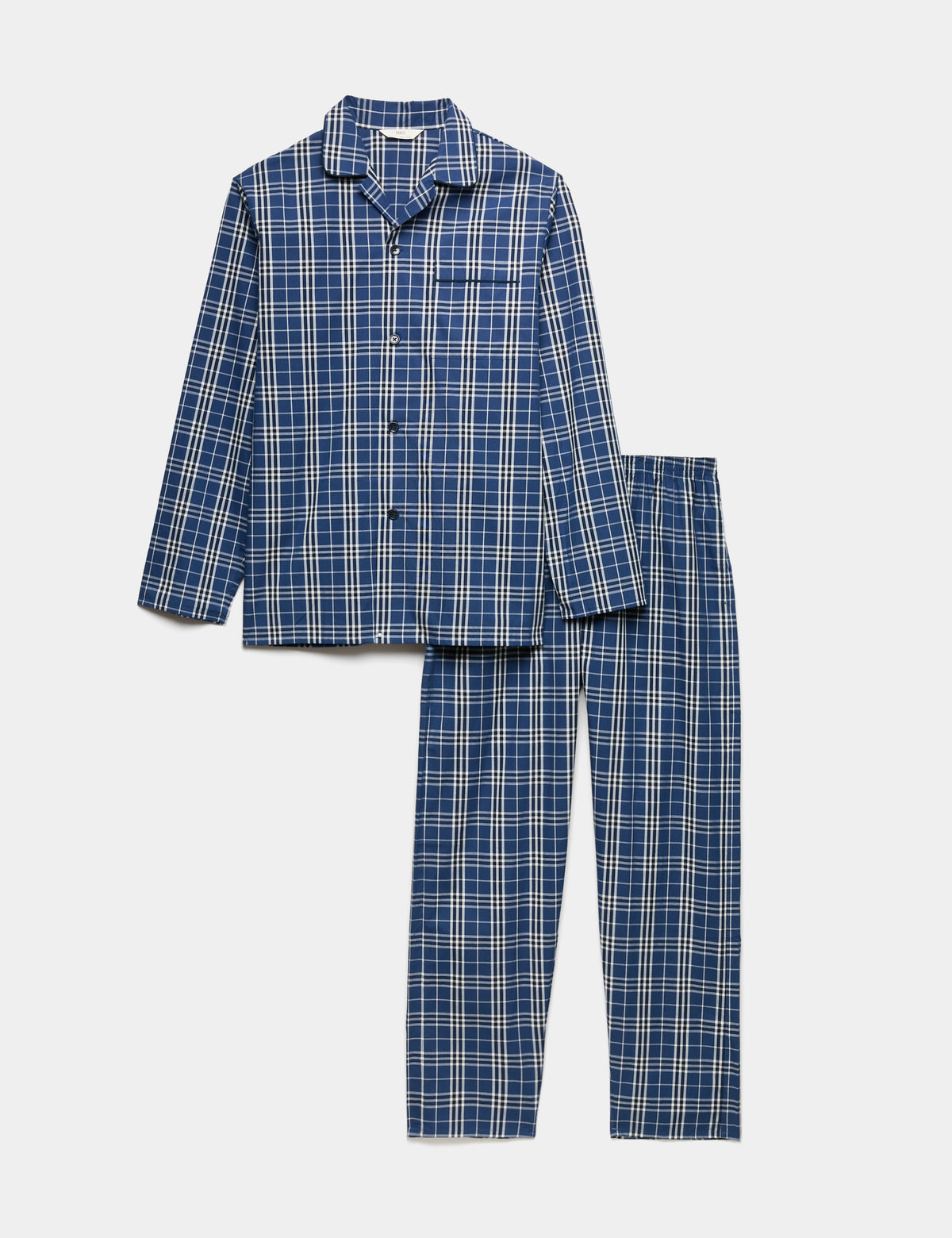 Pijama clásico de algodón a cuadros